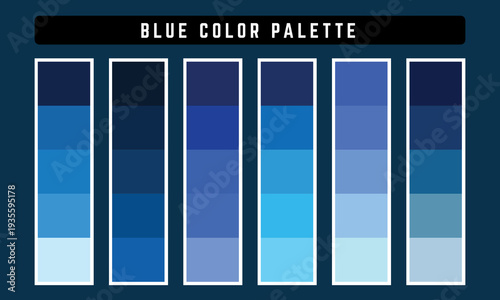 Blue Vector Color Palette