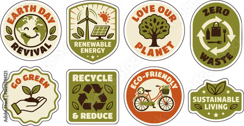 Eco Friendly Logos and Badges Collection.
