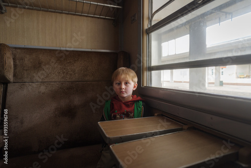Child travels by train