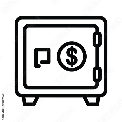 Secure vault with dollar sign symbolizing financial safety and protection