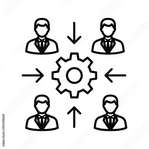 Collaboration and teamwork through a central process or technology system