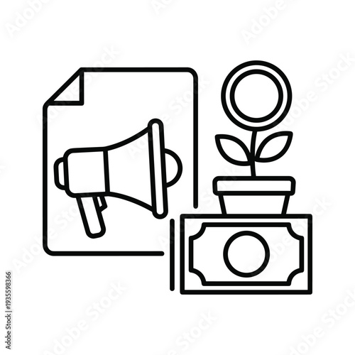 Symbolizing communication, growth, and financial recognition in a modern setting