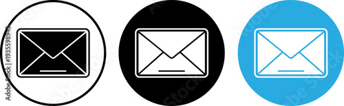 Email icons in modern design for digital communication