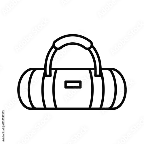 A stylish duffel bag with a handle and zipper closure