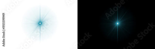 Фотография Blue Shinning star. Light flare