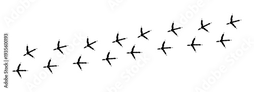 Bird footprint chicken foot silhouette, feet print, paw step hand drawn doodle. Sketch simple turkey, hen trail. Crow walk steps mark.