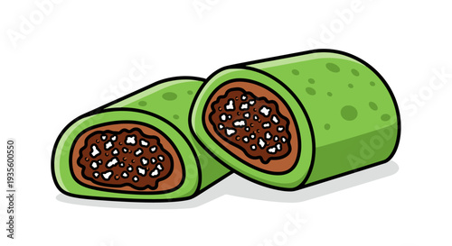 Vibrant Green Matcha Bun Filled with Rich Red Bean Paste, Perfect for Japanese Dessert Recipes and Tea Time Snacks