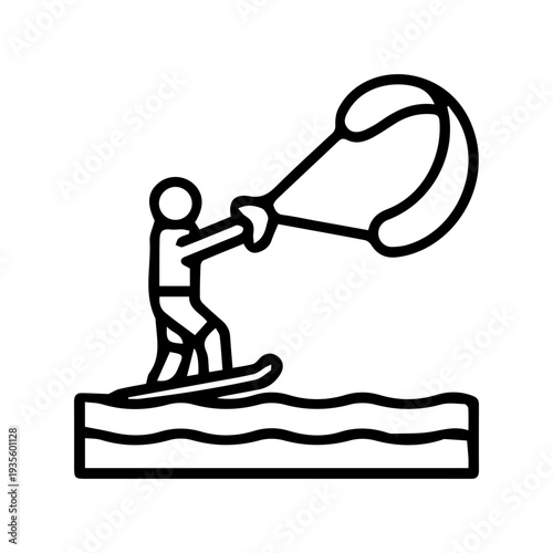 Kiteboarding on Water