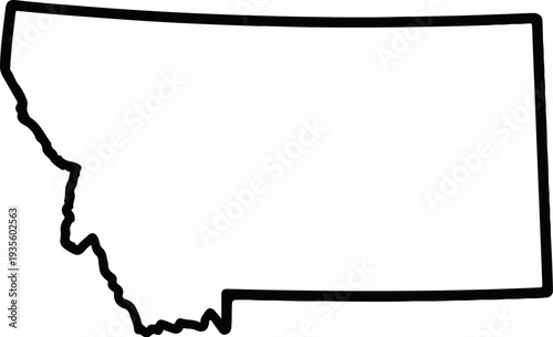 Outline of a state, a simplified geographical boundary