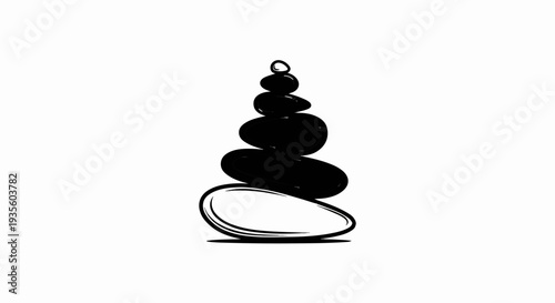 Stacked stones, a symbol of balance and tranquility