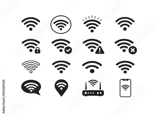 Wi Fi icon vector set. wireless illustration sign collection. signal symbol. vector mockup illustration.