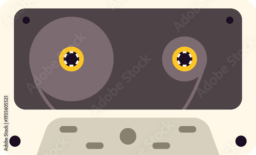 Cassette tape recording sound icon representing retro audio music technology