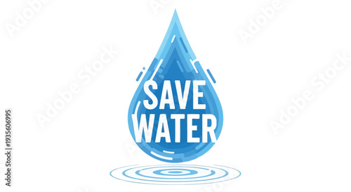 Vector save water icon