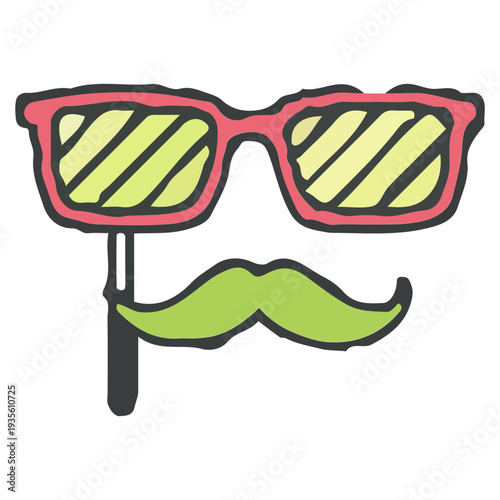 Fun Photo Booth Props: Glasses and Moustache