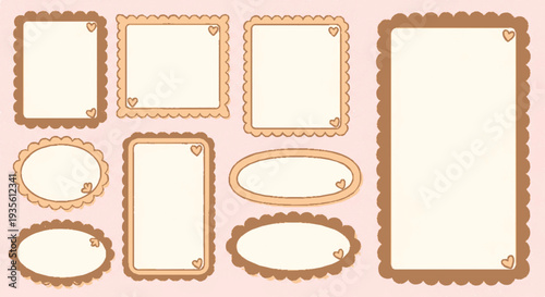 Vintage ornate frames and borders collection with decorative edges and classic design elements for scrapbooking and graphic design projects