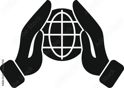 Hands holding planet earth representing global conservation and environmental care