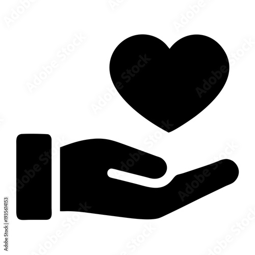 A hand offering a heart symbolizing financial support and generosity.