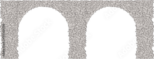 Old medieval stone bridge design