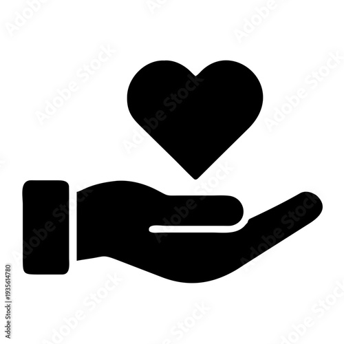 A hand gently cradling a heart symbol to represent care and compassion