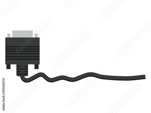 DVI Cable Connector Clip Art Illustration