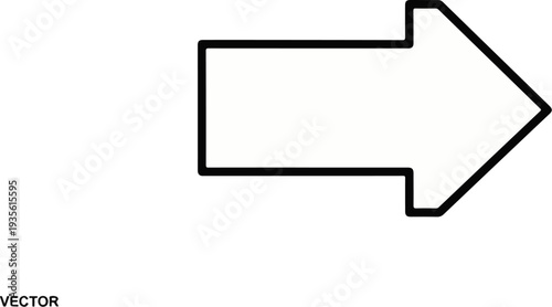 Simple black outline arrow pointing to the right on a white background