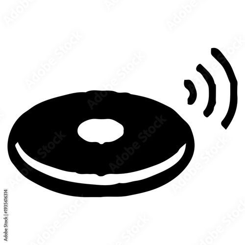 Wireless CD or Disc Icon Symbol