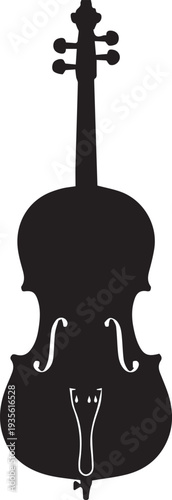 Classical Cello Silhouettes for Orchestral Music Design and Branding