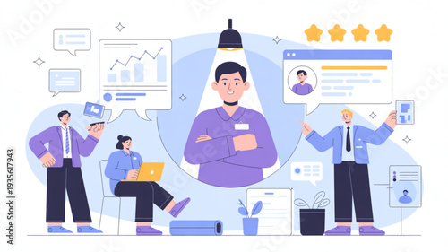 Brown bunny sitting next to large decorated easter egg on green grass with colorful flowers