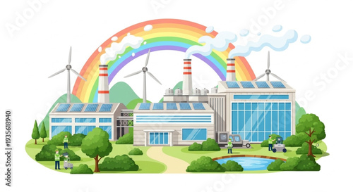 Sustainable Factory with Renewable Energy.