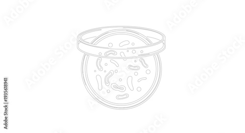 Minimalist urban street view with abstract line art buildings