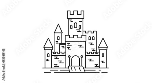 Outline drawing of a baseball cap on white background