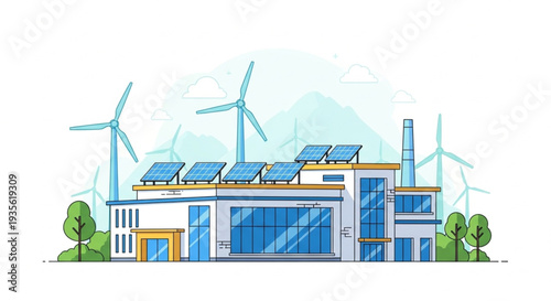 Sustainable Factory with Renewable Energy.