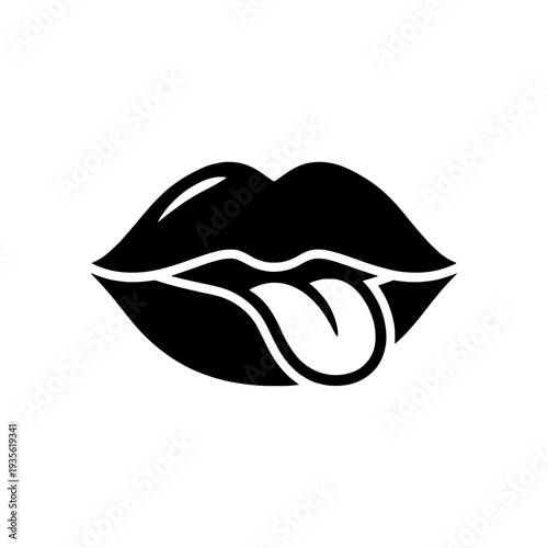 Stick Out Tongue Lips Silhouette Rebellion Icon