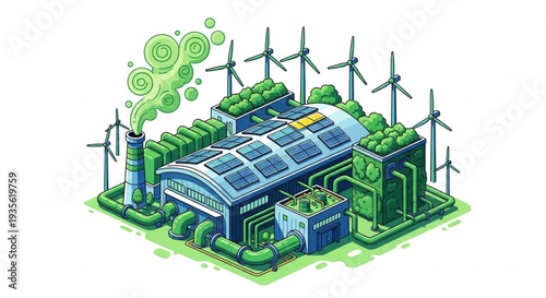 Sustainable Factory with Renewable Energy.