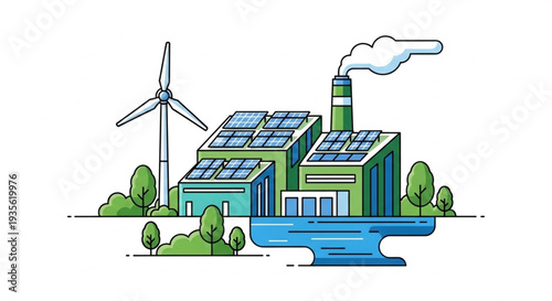 Sustainable Factory with Renewable Energy.