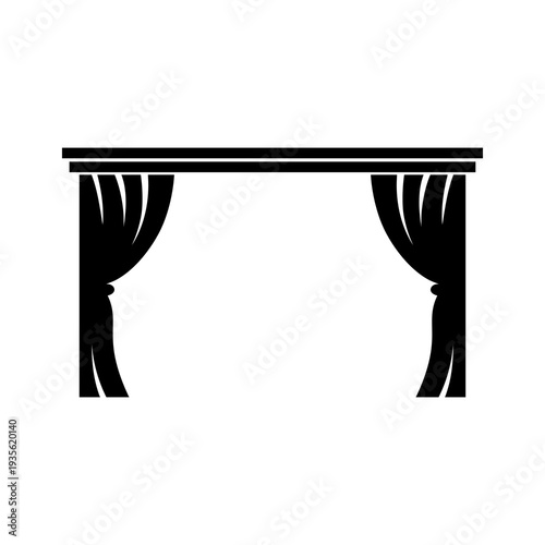 Theater curtain icon icon isolated on white background