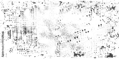 Grunge Real Organic Vintage Halftone Vector Texture with Ink Print Effect, Distressed Retro Background Overlay for Poster, Print and Graphic Design Use.