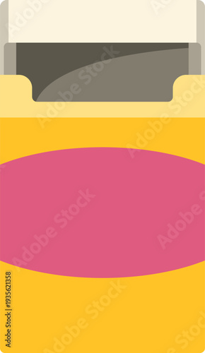 Opened cigarette pack with remaining cigarettes inside, symbolizing addiction and health hazards