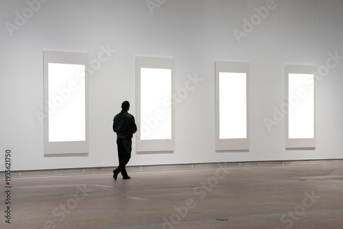 man in gallery