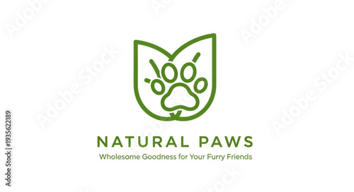 Natural Paws Pet Care Logo Design.