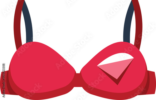 Red bra creating a strong visual for fashion, intimacy, and femininity concepts