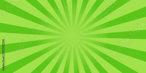 Simple Gradient Green Blank Horizontal Plain Background With Vibrant Starburst Radiance Flares Effect