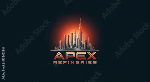 Apex Refineries industrial complex at sunset.