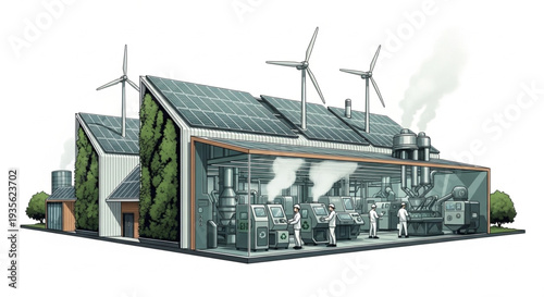 Sustainable Factory with Renewable Energy.