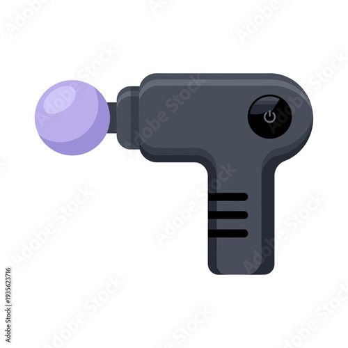 Handheld Electric Percussion Massage Gun for Muscle Recovery and Deep Tissue Relief Isolated on White Background for Physical Therapy and Fitness Body Care