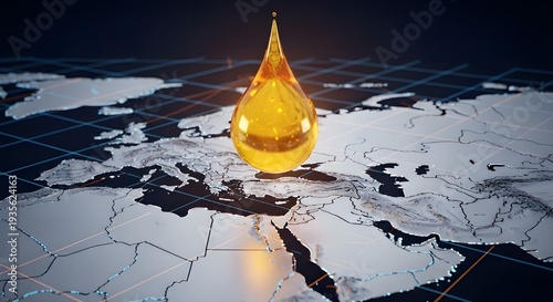 Flame on a world map representing global warming or energy