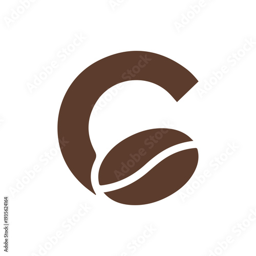 modern  and minimlist letter C coffee shop logo