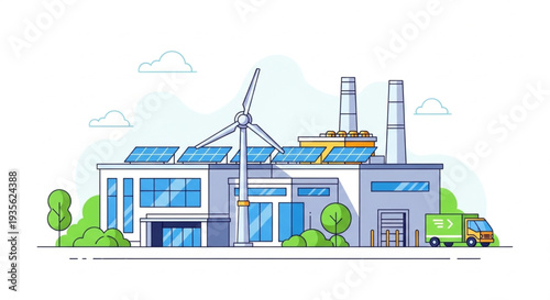 Sustainable Factory with Renewable Energy.