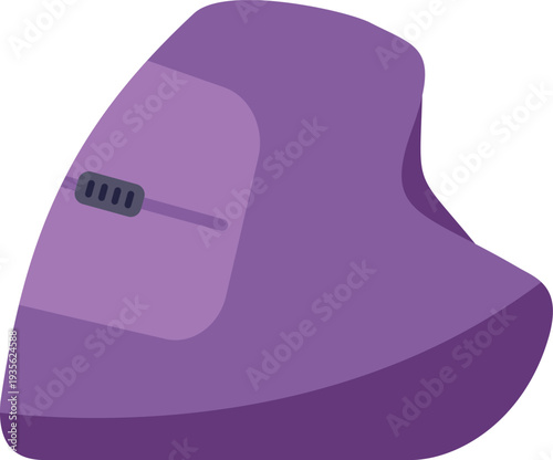 Purple vertical computer mouse featuring an ergonomic design for comfortable use