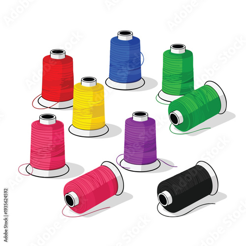 Colorful Thread Spools for Sewing and Crafting